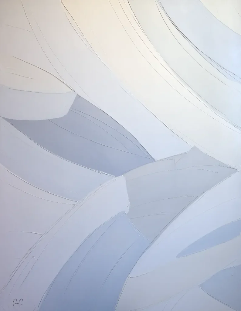 Une peinture abstraite de l'artiste peintre cherbourgeois Claude Pesnel