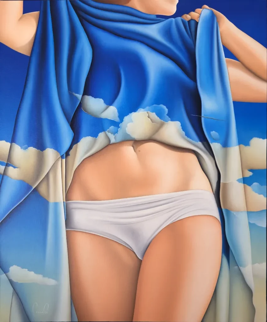 Une peinture figurative de l'artiste peintre cherbourgeois Claude Pesnel