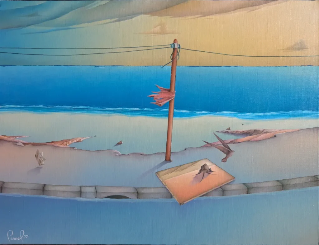 Une peinture figurative de l'artiste peintre cherbourgeois Claude Pesnel